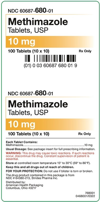 10 mg Carton.jpg 10 mg Methimazole Tablets Carton - 10 mg Carton